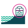 train and water icon