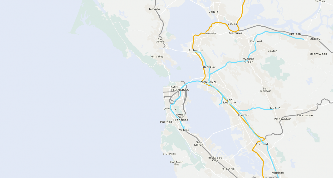 Map of San Francisco Bay Area
