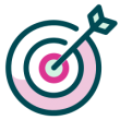 Icon of a target with arrow