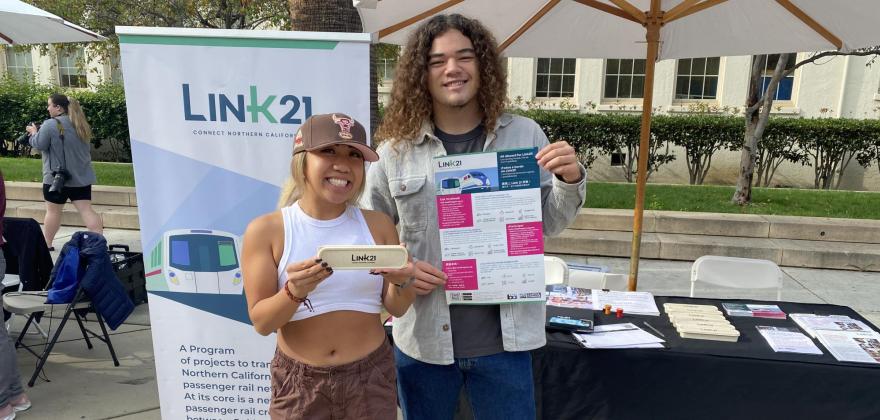 Link21 在聖荷西州立大學氣候變遷與永續發展博覽會的推廣活動，2022 年 10 月。